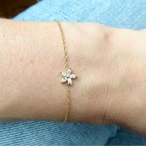 EF Collection 14K Yellow Gold and Diamond Bracelet